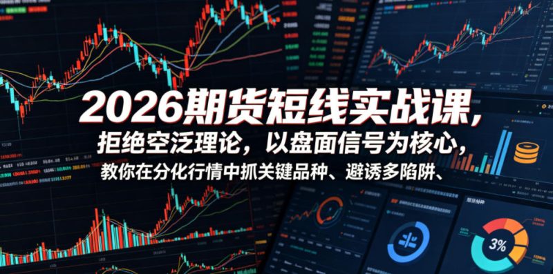 2026期货短线实战课，拒绝空泛理论，以盘面信号为核心，教你在分化行情中抓关键品种、避诱多陷阱万象阁-VIP网课-网赚项目-创业项目-精品资源-技能教程万象阁