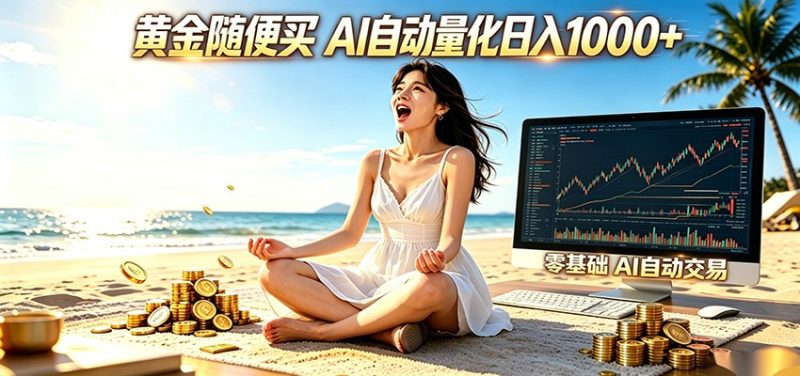 黄金随便买？AI自动外汇量化交易 在家当皇帝 日入1000+万象阁-VIP网课-网赚项目-创业项目-精品资源-技能教程万象阁