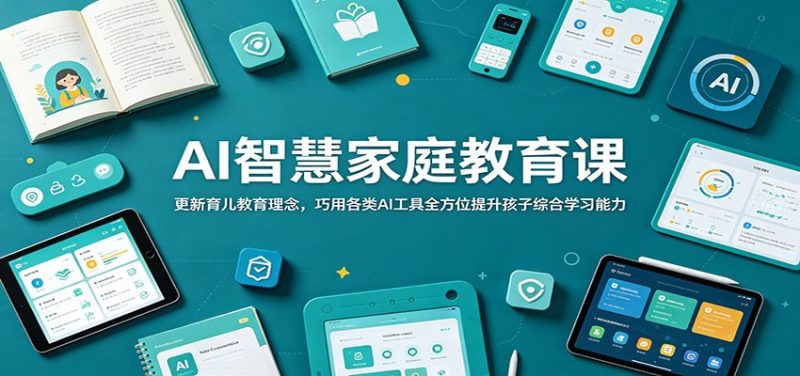 AI智慧家庭教育课：更新育儿教育理念，巧用各类AI工具全方位提升孩子综合学习能力万象阁-VIP网课-网赚项目-创业项目-精品资源-技能教程万象阁