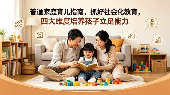 付费文章：普通家庭育儿指南，抓好社会化教育，四大维度培养孩子立足能力万象阁-VIP网课-网赚项目-创业项目-精品资源-技能教程万象阁