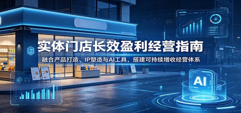 实体门店长效盈利经营指南：融合产品打造、IP塑造与AI工具，搭建可持续增收经营体系万象阁-VIP网课-网赚项目-创业项目-精品资源-技能教程万象阁