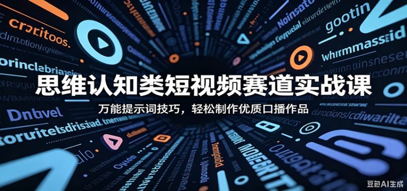 思维认知类短视频赛道实战课：万能提示词技巧，轻松制作优质口播作品万象阁-VIP网课-网赚项目-创业项目-精品资源-技能教程万象阁