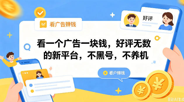 看一个广告一块钱，好评无数的新平台，不黑号，不养机，一撸几十块钱还是不错的【揭秘】万象阁-VIP网课-网赚项目-创业项目-精品资源-技能教程万象阁