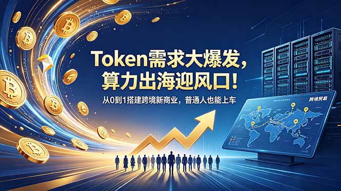 Token需求大爆发，算力出海迎风口！从0到1搭建跨境新商业，普通人也能上车万象阁-VIP网课-网赚项目-创业项目-精品资源-技能教程万象阁