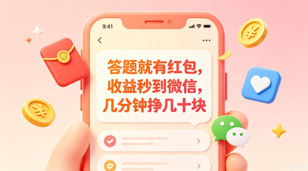 答题就有红包，收益秒到微信，几分钟挣几十块，学生党上班族宝妈都可以玩【揭秘】万象阁-VIP网课-网赚项目-创业项目-精品资源-技能教程万象阁