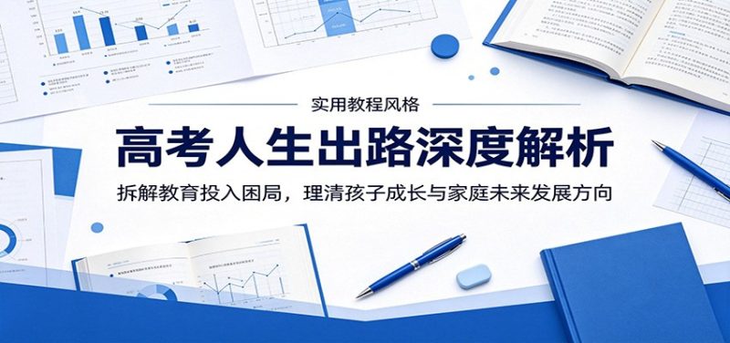 高考人生出路深度解析：拆解教育投入困局，理清孩子成长与家庭未来发展方向万象阁-VIP网课-网赚项目-创业项目-精品资源-技能教程万象阁
