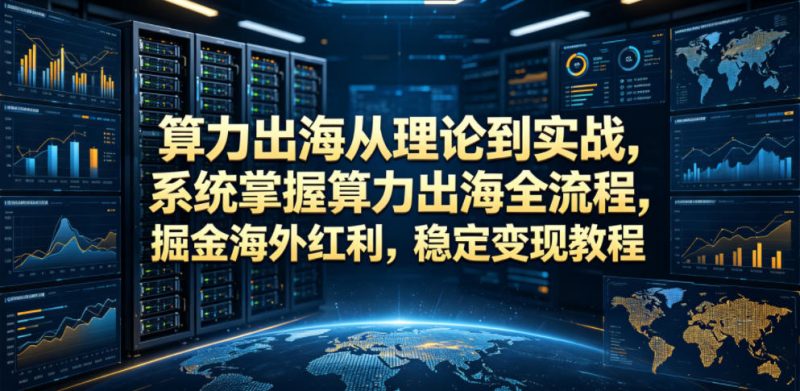 算力出海从理论到实战，系统掌握算力出海全流程，掘金海外红利，稳定变现教程万象阁-VIP网课-网赚项目-创业项目-精品资源-技能教程万象阁