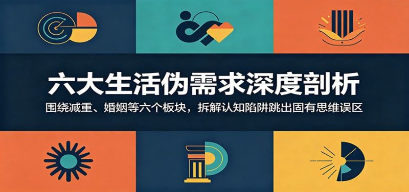 六大生活伪需求深度剖析：围绕减重、婚姻等六个板块，拆解认知陷阱跳出固有思维误区万象阁-VIP网课-网赚项目-创业项目-精品资源-技能教程万象阁