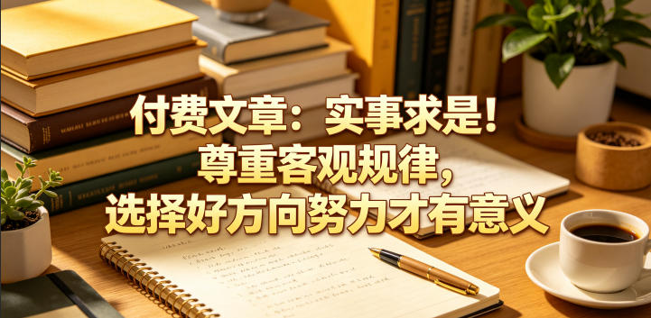 付费文章：实事求是！尊重客观规律，选择好方向努力才有意义万象阁-VIP网课-网赚项目-创业项目-精品资源-技能教程万象阁