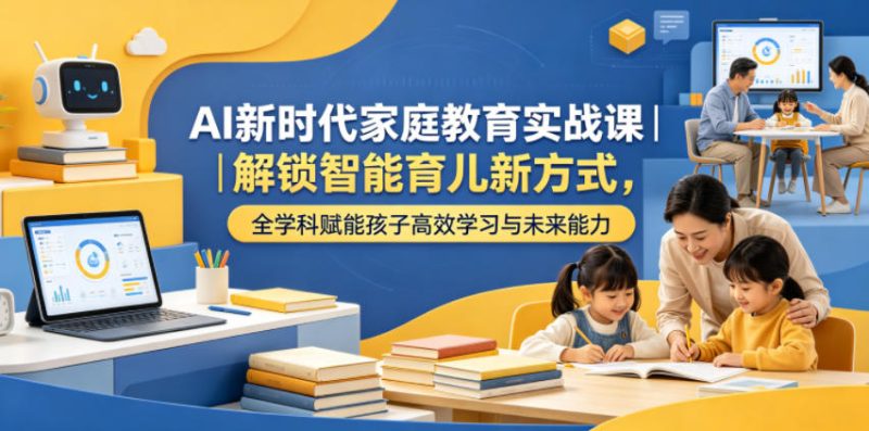 AI新时代家庭教育实战课｜解锁智能育儿新方式，全学科赋能孩子高效学习与未来能力万象阁-VIP网课-网赚项目-创业项目-精品资源-技能教程万象阁