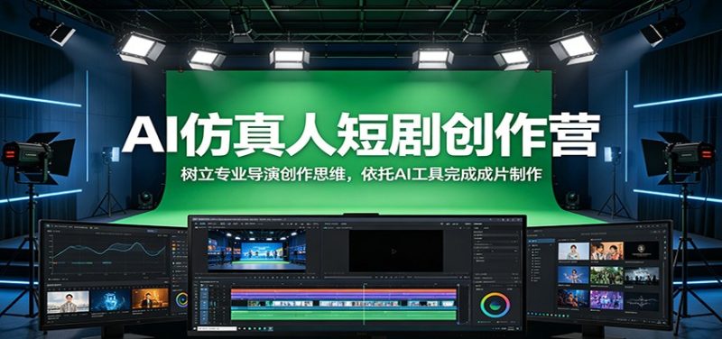 AI仿真人短剧创作营：树立专业导演创作思维，依托AI工具完成成片制作万象阁-VIP网课-网赚项目-创业项目-精品资源-技能教程万象阁