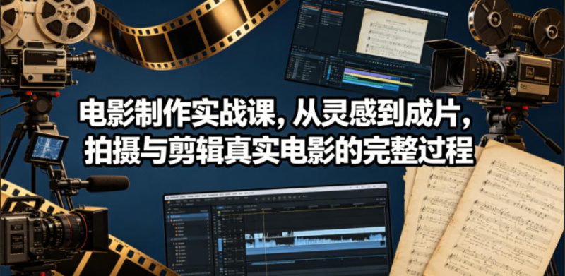 电影制作实战课，从灵感到成片，拍摄与剪辑真实电影的完整过程【原创双语字幕】万象阁-VIP网课-网赚项目-创业项目-精品资源-技能教程万象阁