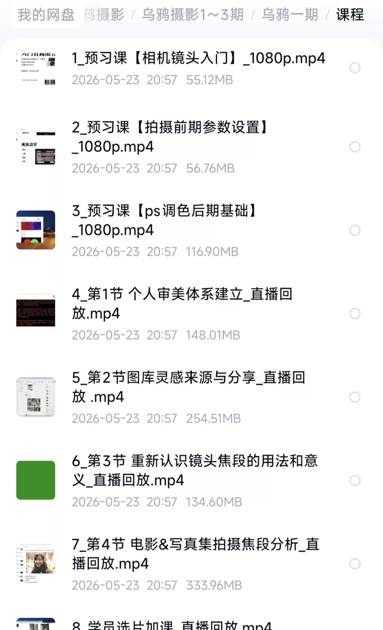 乌鸦Jewey情绪摄影课 一二三期完整合集