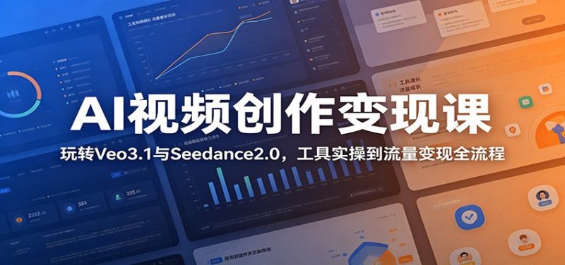 AI视频创作变现课：玩转Veo3.1与Seedance2.0，工具实操到流量变现全流程万象阁-VIP网课-网赚项目-创业项目-精品资源-技能教程万象阁