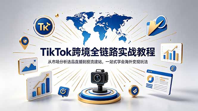 TikTok+独立站跨境基础全套教程，拆解平台盈利逻辑，新手从零跑通变现全流程万象阁-VIP网课-网赚项目-创业项目-精品资源-技能教程万象阁