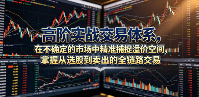 高阶实战交易体系，在不确定的市场中精准捕捉溢价空间，掌握从选股到卖出的全链路交易心法(更新6月)万象阁-VIP网课-网赚项目-创业项目-精品资源-技能教程万象阁