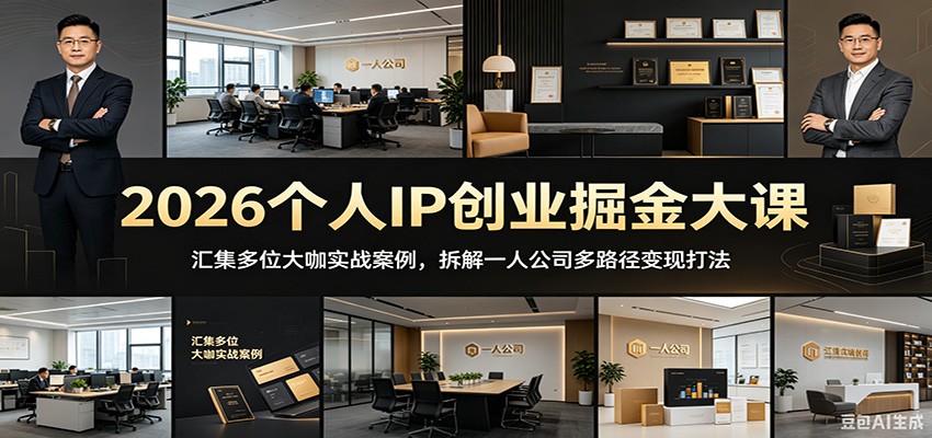 图片[1]万象阁-VIP网课-网赚项目-创业项目-精品资源-技能教程2026个人IP创业掘金大课：汇集多位大咖实战案例，拆解一人公司多路径变现打法万象阁-VIP网课-网赚项目-创业项目-精品资源-技能教程万象阁