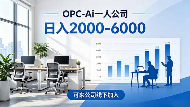 2026创业新风口—OPC一人公司模式震撼首发！日收益2000-6000+，项目绿色长久，安全稳健，合…万象阁-VIP网课-网赚项目-创业项目-精品资源-技能教程万象阁