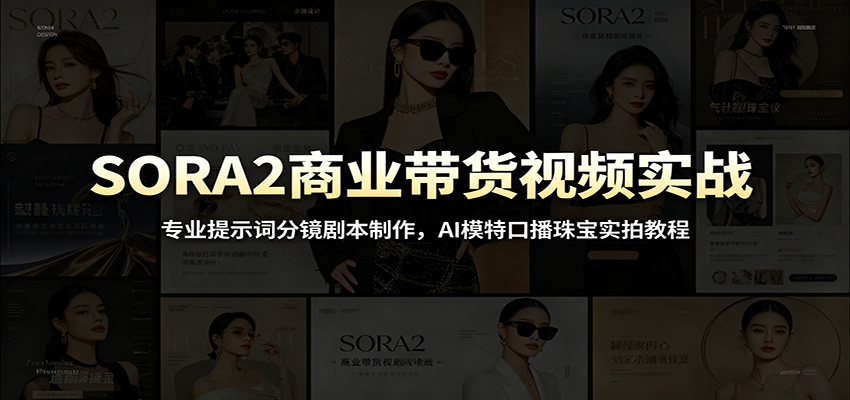 图片[1]万象阁-VIP网课-网赚项目-创业项目-精品资源-技能教程SORA2商业带货视频实战：专业提示词分镜剧本制作，AI模特口播珠宝实拍教程万象阁-VIP网课-网赚项目-创业项目-精品资源-技能教程万象阁