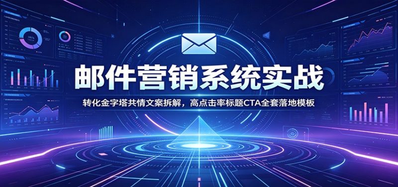 邮件营销系统实战：转化金字塔共情文案拆解，高点击率标题CTA全套落地模板万象阁-VIP网课-网赚项目-创业项目-精品资源-技能教程万象阁