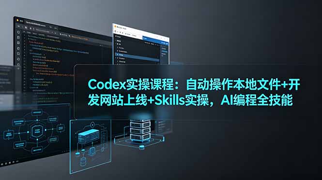 Codex实操课程：自动操作本地文件+开发网站上线+Skills实操，AI编程全技能万象阁-VIP网课-网赚项目-创业项目-精品资源-技能教程万象阁