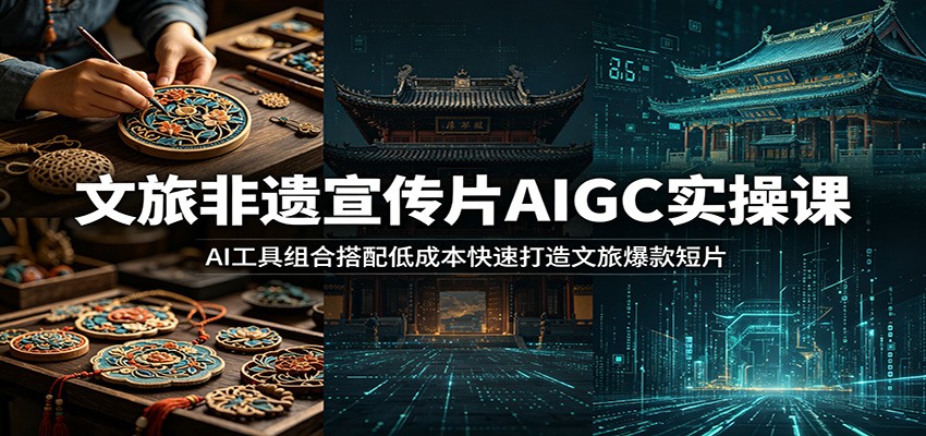 图片[1]万象阁-VIP网课-网赚项目-创业项目-精品资源-技能教程文旅非遗宣传片AIGC实操课：AI工具组合搭配低成本快速打造文旅爆款短片万象阁-VIP网课-网赚项目-创业项目-精品资源-技能教程万象阁
