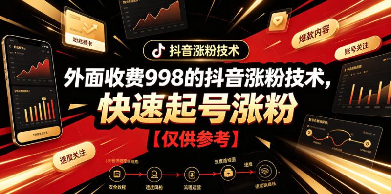 外面收费998的抖音涨粉技术,快速起号涨粉【仅供参考】万象阁-VIP网课-网赚项目-创业项目-精品资源-技能教程万象阁