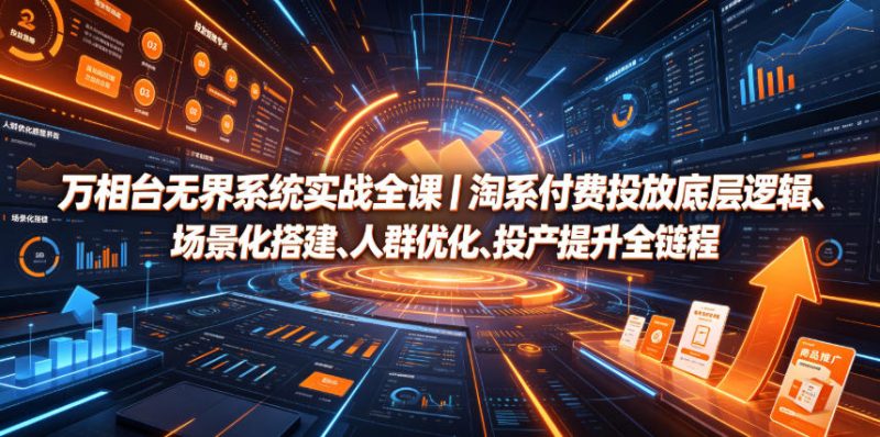 万相台无界系统实战全课｜淘系付费投放底层逻辑、场景化搭建、人群优化、投产提升全链路运营教程万象阁-VIP网课-网赚项目-创业项目-精品资源-技能教程万象阁