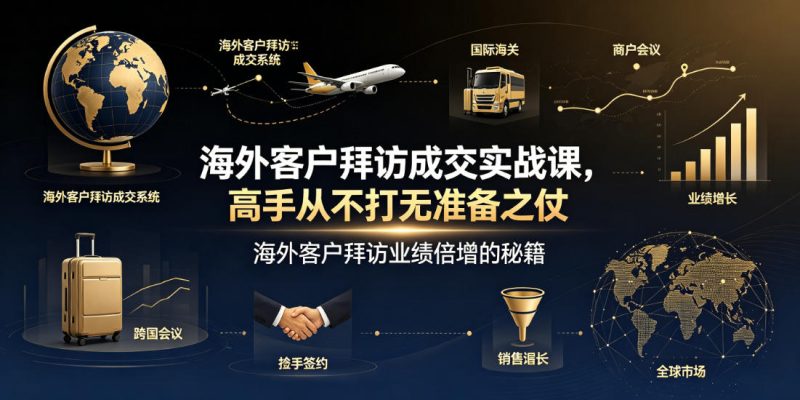海外客户拜访成交实战课,高手从不打无准备之仗,海外客户拜访业绩倍增的秘籍万象阁-VIP网课-网赚项目-创业项目-精品资源-技能教程万象阁