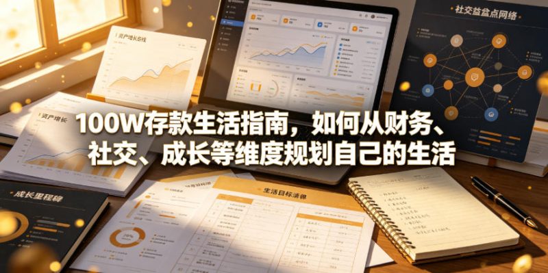 付费文章：100W存款生活指南，如何从财务、社交、成长等维度规划自己的生活万象阁-VIP网课-网赚项目-创业项目-精品资源-技能教程万象阁