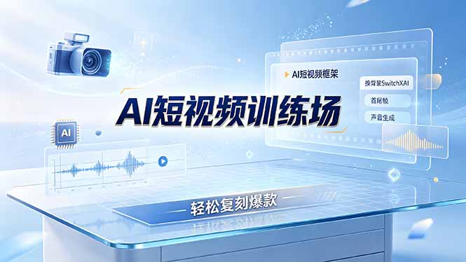 老陈AI短视频训练场：AI短视频框架+换背景SwitchXAI+首尾帧+声音生成，轻松复刻爆款万象阁-VIP网课-网赚项目-创业项目-精品资源-技能教程万象阁