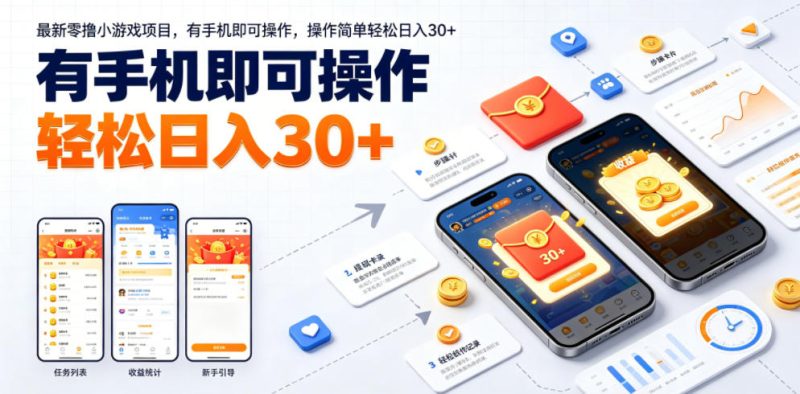最新零撸小游戏项目,有手机即可操作,操作简单轻松日入30+万象阁-VIP网课-网赚项目-创业项目-精品资源-技能教程万象阁