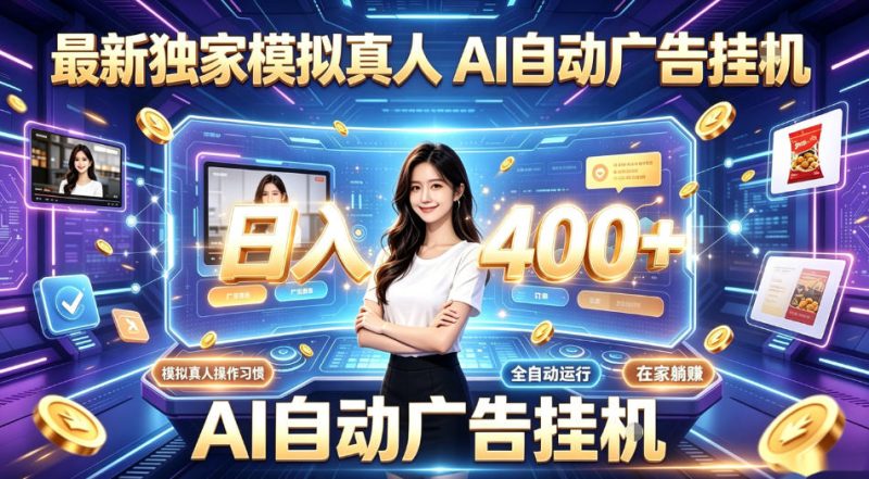 最新独家模拟真人,AI自动挂号挂G,日入400+,全程全自动运行,无需人工【揭秘】万象阁-VIP网课-网赚项目-创业项目-精品资源-技能教程万象阁