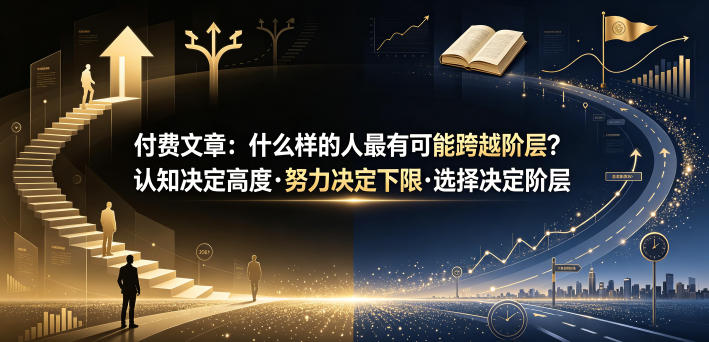 付费文章：什么样的人最有可能跨越阶层？认知决定高度·努力决定下限·选择决定阶层万象阁-VIP网课-网赚项目-创业项目-精品资源-技能教程万象阁