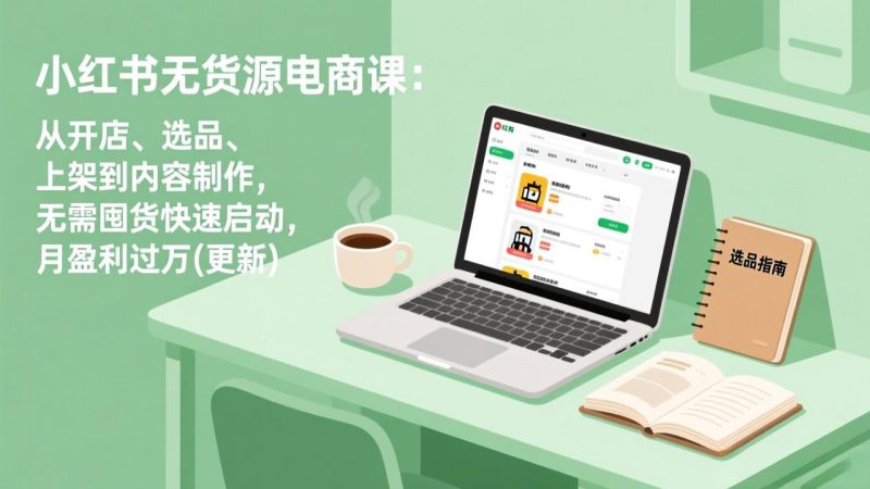 小红书无货源电商课(6月22更新万象阁-VIP网课-网赚项目-创业项目-精品资源-技能教程万象阁