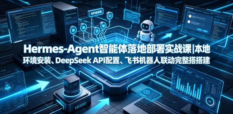 Hermes-Agent智能体落地部署实战课|本地环境安装、DeepSeek API配置、飞书机器人联动完整搭建教程万象阁-VIP网课-网赚项目-创业项目-精品资源-技能教程万象阁