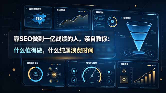 靠SEO做到一亿战绩的人，亲自教你：什么值得做，什么纯属浪费时间【原创双语字幕】万象阁-VIP网课-网赚项目-创业项目-精品资源-技能教程万象阁