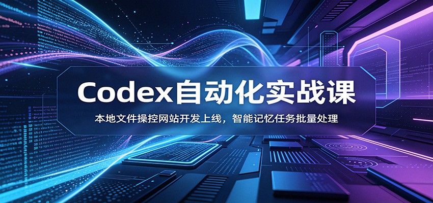 图片[1]万象阁-VIP网课-网赚项目-创业项目-精品资源-技能教程Codex自动化实战课：本地文件操控网站开发上线，智能记忆任务批量处理万象阁-VIP网课-网赚项目-创业项目-精品资源-技能教程万象阁