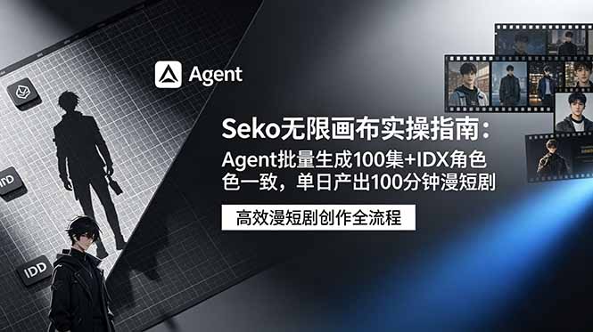 Seko无限画布实操指南：Agent批量生成100集+IDX角色一致，单日产出100分钟漫短剧万象阁-VIP网课-网赚项目-创业项目-精品资源-技能教程万象阁