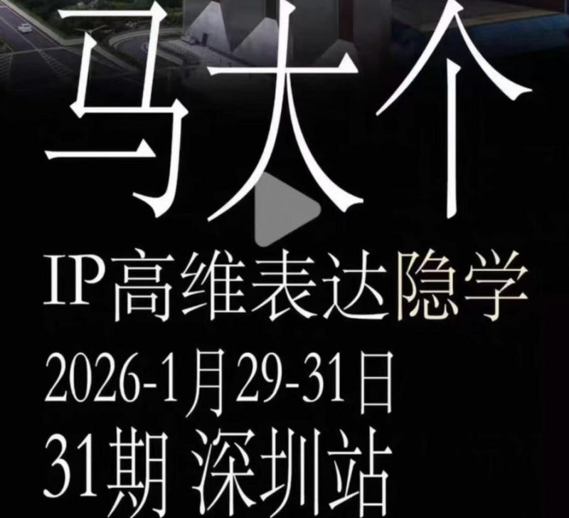 马大个《IP高维表达》全套12800线下大课笔记,手把手教你打造个人IP万象阁-VIP网课-网赚项目-创业项目-精品资源-技能教程万象阁