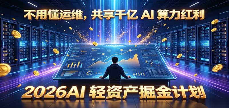 不用懂运维,共享千亿 AI 算力红利,2026AI 轻资产掘金计划万象阁-VIP网课-网赚项目-创业项目-精品资源-技能教程万象阁