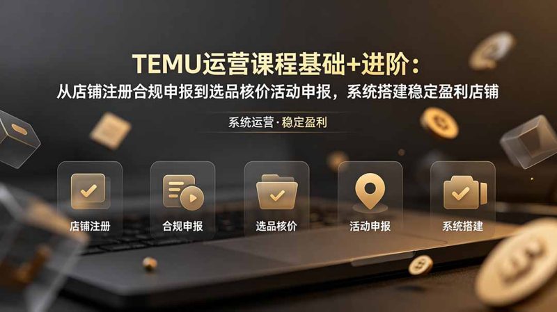 TEMU运营课程(基础+进阶万象阁-VIP网课-网赚项目-创业项目-精品资源-技能教程万象阁