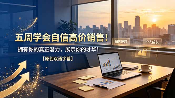 五周学会自信高价销售！拥有你的真正潜力，展示你的才华！【原创双语字幕】万象阁-VIP网课-网赚项目-创业项目-精品资源-技能教程万象阁