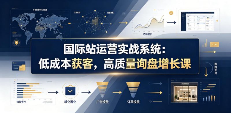 国际站运营实战系统:低成本获客,高质量询盘增长课(更新26年)万象阁-VIP网课-网赚项目-创业项目-精品资源-技能教程万象阁